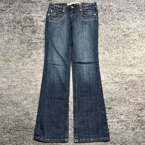Seven7 Denim - Seven7 Jeans Womens 30x34 Blue Low Rise Bootcut Flare Western Hippie Y2K